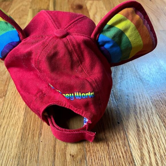 Disney Red Cap with Rainbow Pattern - Picture 3 of 5